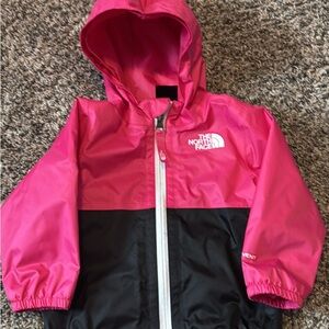 The North Face Fuchsia and White Zip Jacket